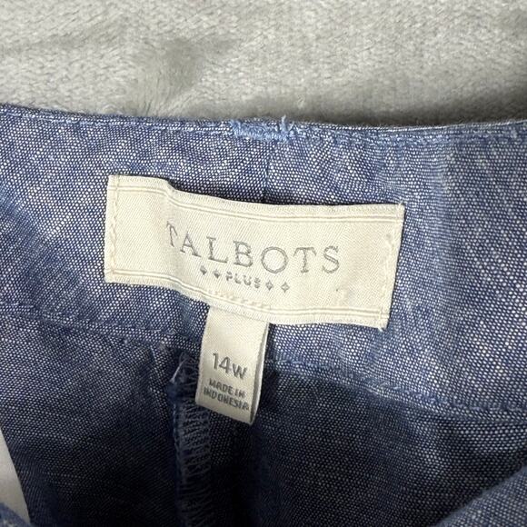 Talbots Plus Ankle Pants Plus Tapered 14W Blue‎ - Picture 3 of 9
